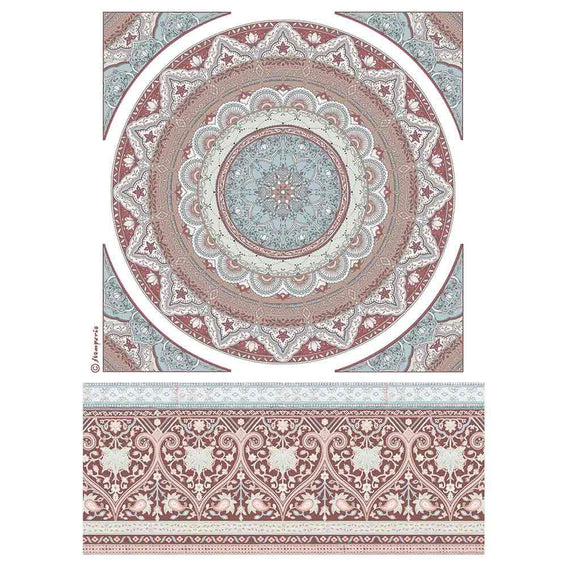 Mandala Lace Stamperia Rice Paper Sheet A4
