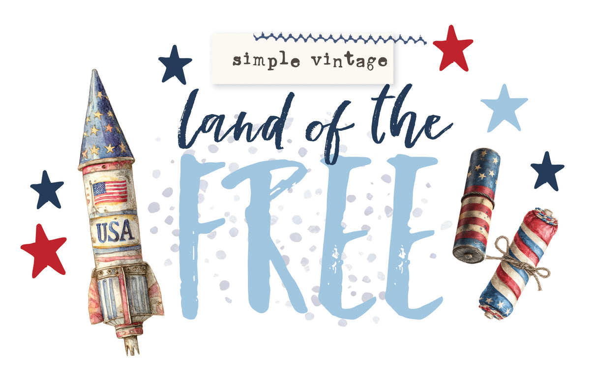SIMPLE STORIES Land of the Free Layouts PAGE KIT