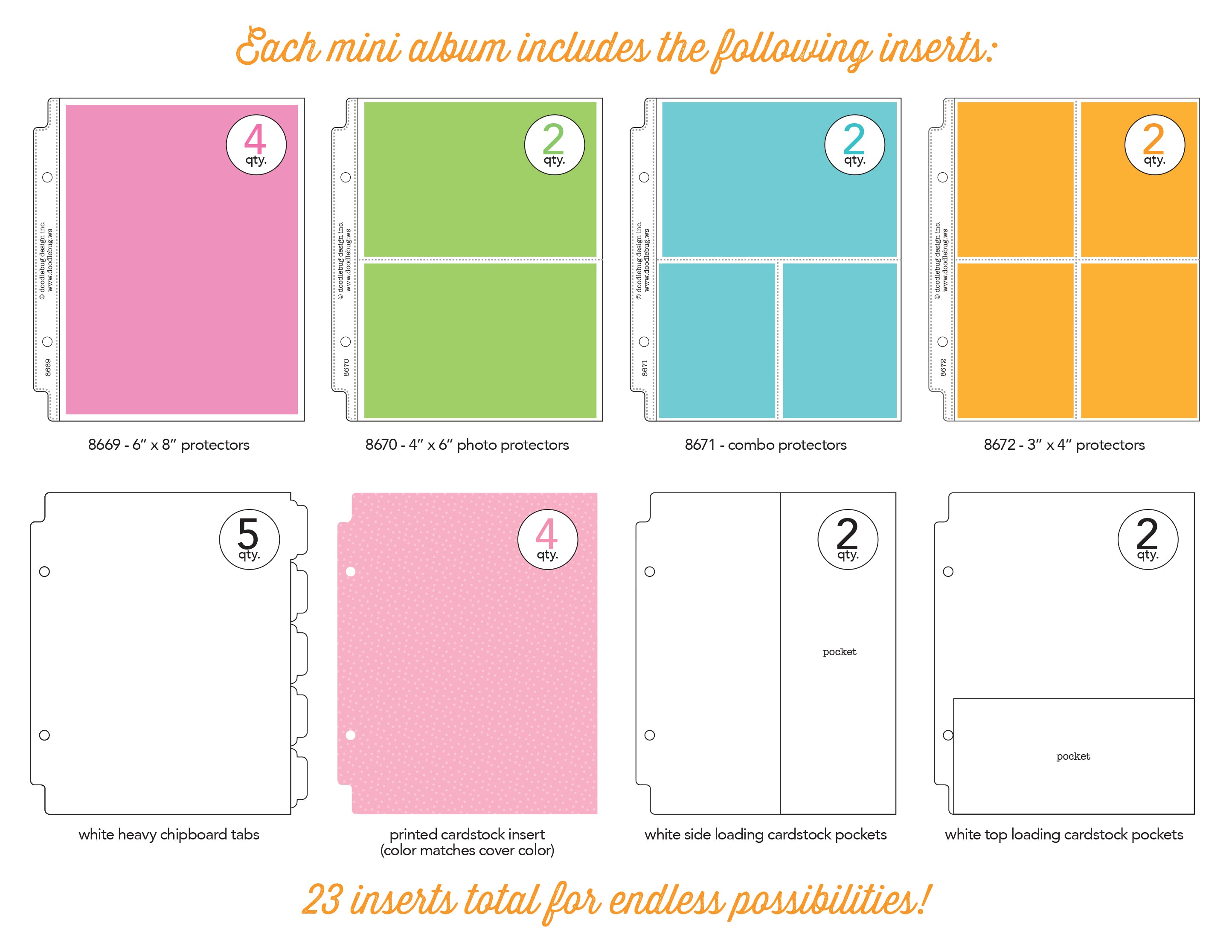 Doodlebug 6x8 Mini Album - Lilac