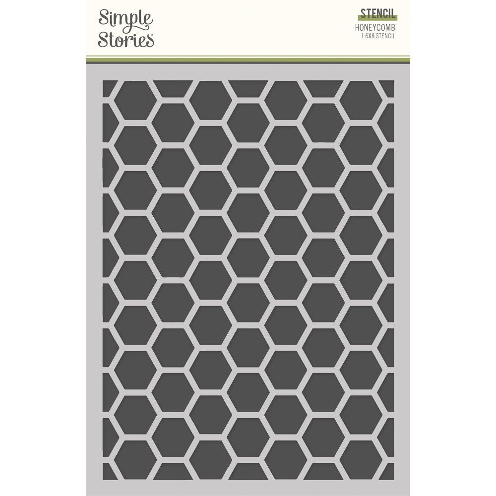 Simple Vintage Spring Garden - Honeycomb Stencil