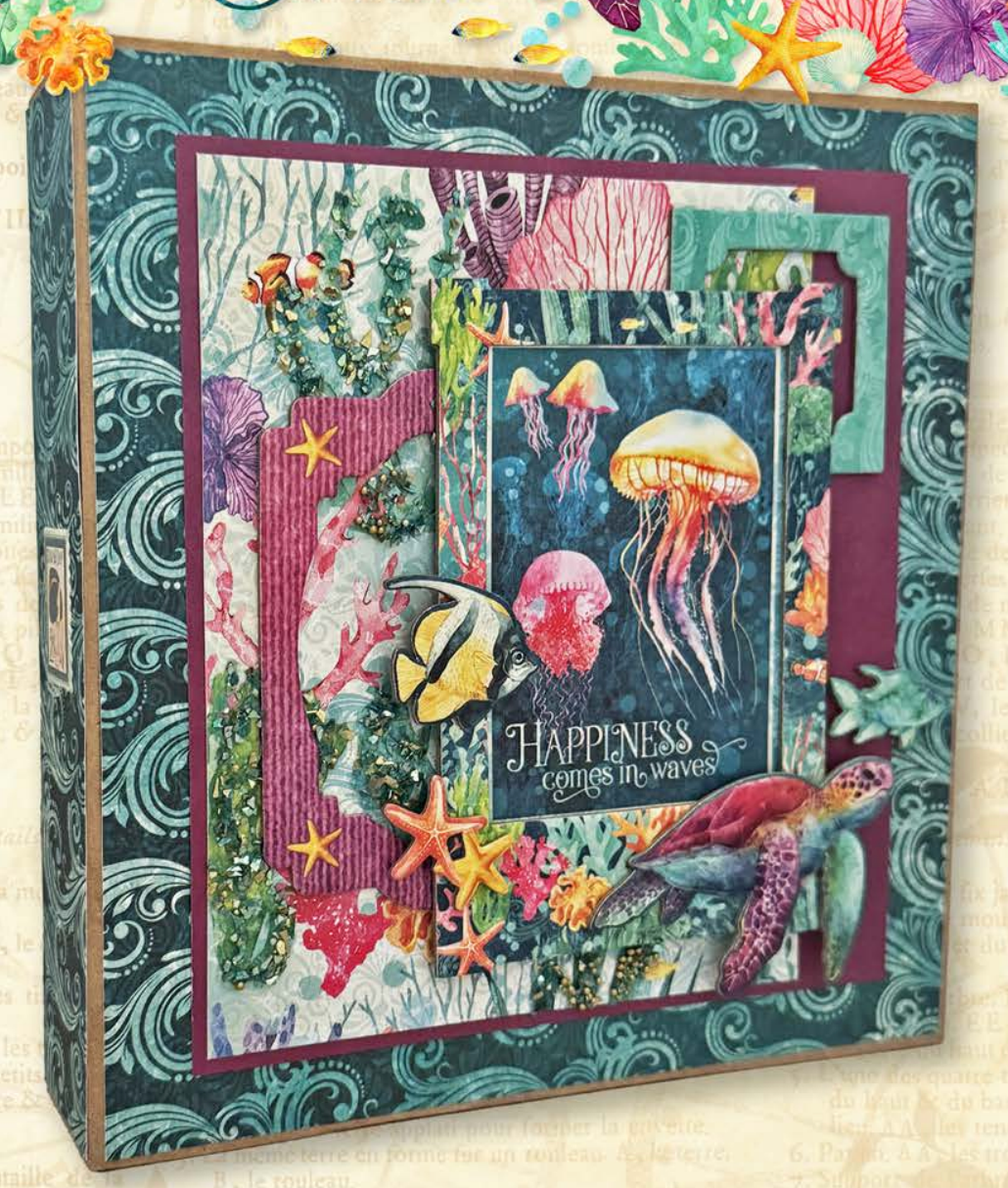 Graphic 45 Class Series Vol 4 2025 - Seas the Day – Tri-Fold Waterfall Album