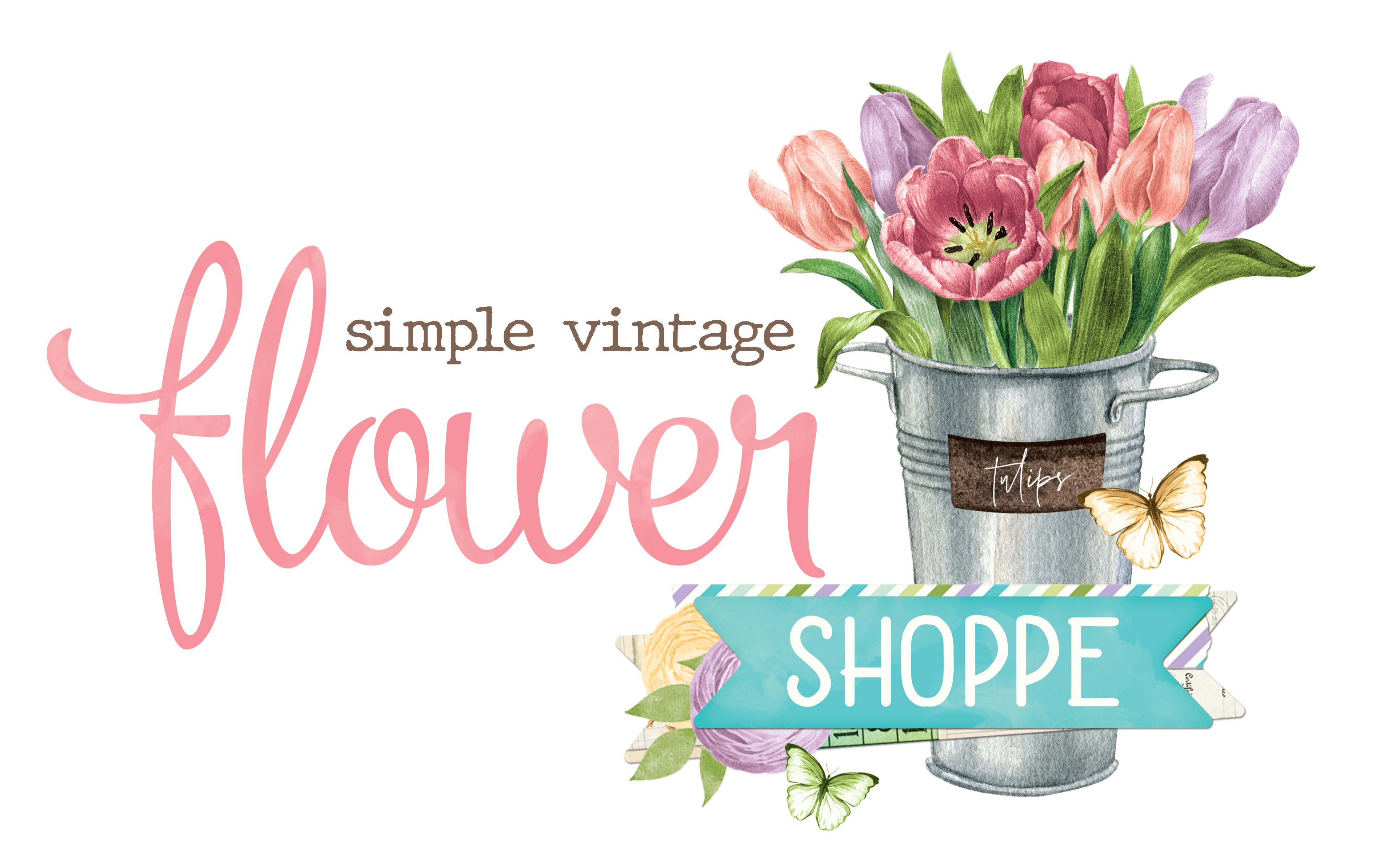 Simple Vintage Flower Shoppe 4x6 Flipbook Kit
