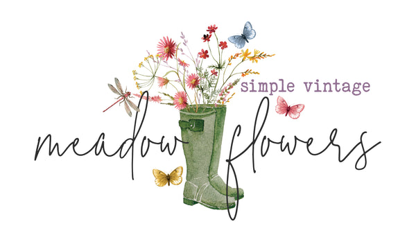 Simple Vintage Meadow Flowers Card Kit