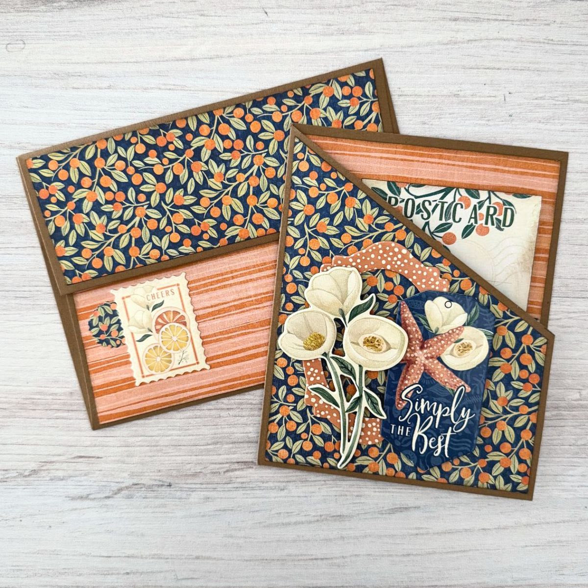 Graphic 45 Card Class Series - Take the Scenic Route Peel Back Card Kit