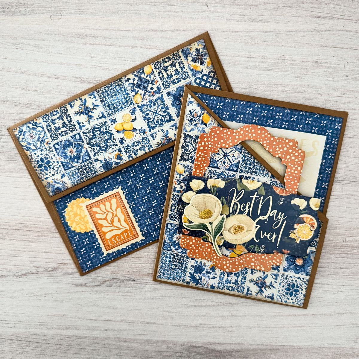 Graphic 45 Card Class Series - Take the Scenic Route Peel Back Card Kit