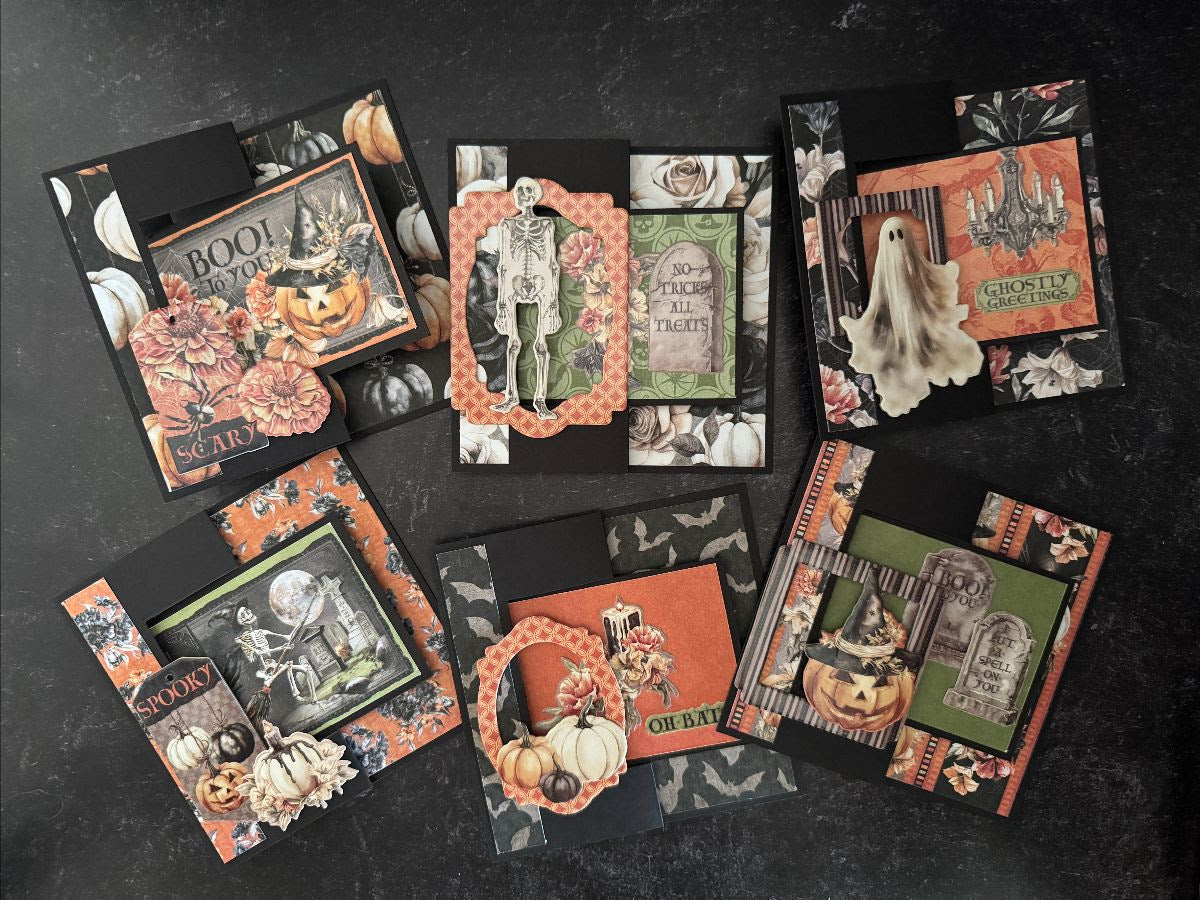 Graphic 45 Card Class Series Vol 6 2025 - Ghostly Greetings – Swing Card Set