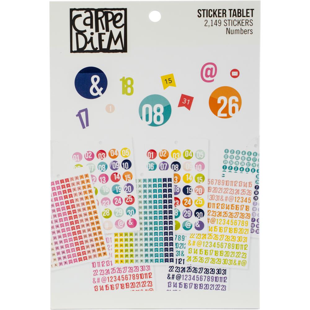 Carpe Diem Planner Essentials Clear Number Stickers (4953