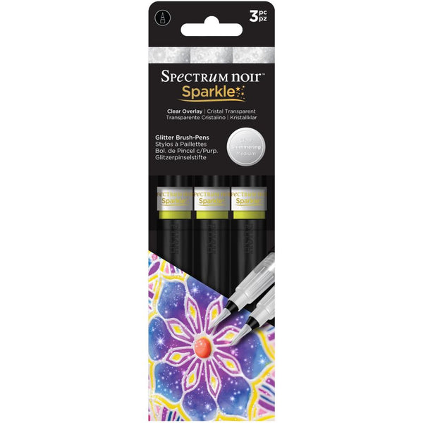 Spectrum Noir Sparkle Glitter Brush Pens 3/Pkg