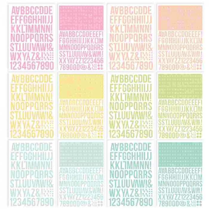 Color Vibe Collection - Sticker Book - Alpha - Lights