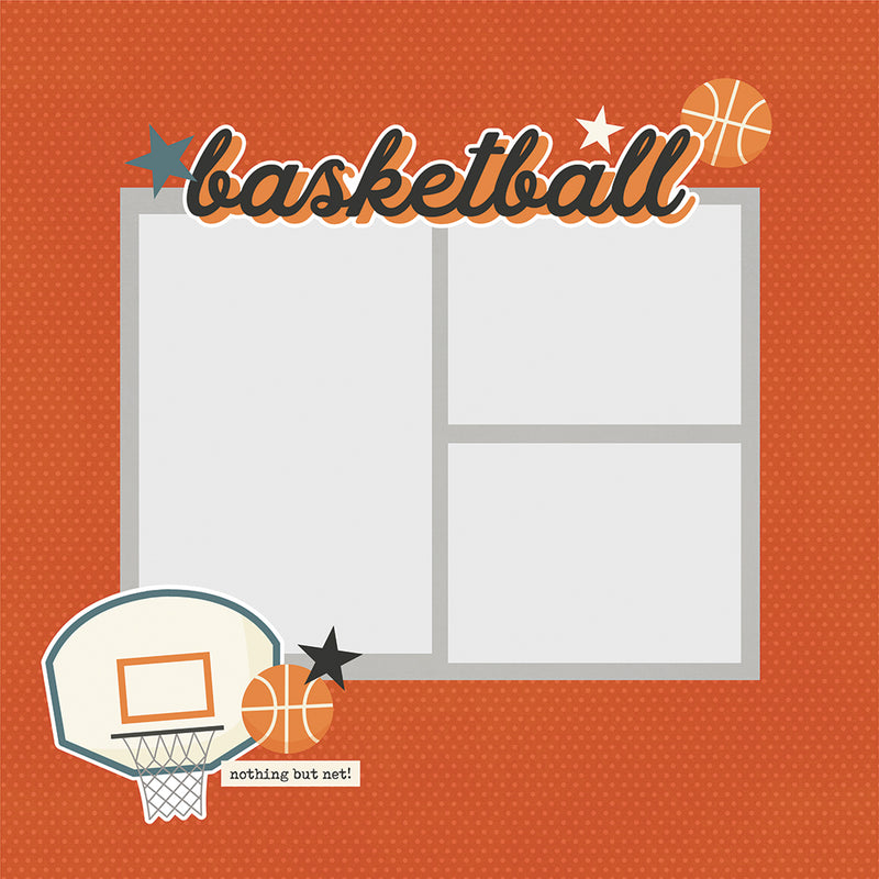 Simple Pages Page Pieces - Basketball