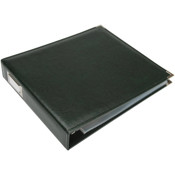 Classic Leather - 12x12 Three Ring Album - Forest Green