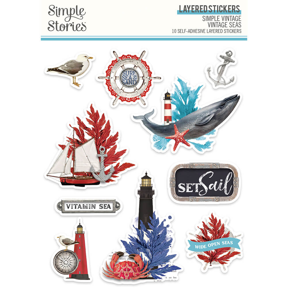 Simple Vintage Vintage Seas Layered Stickers