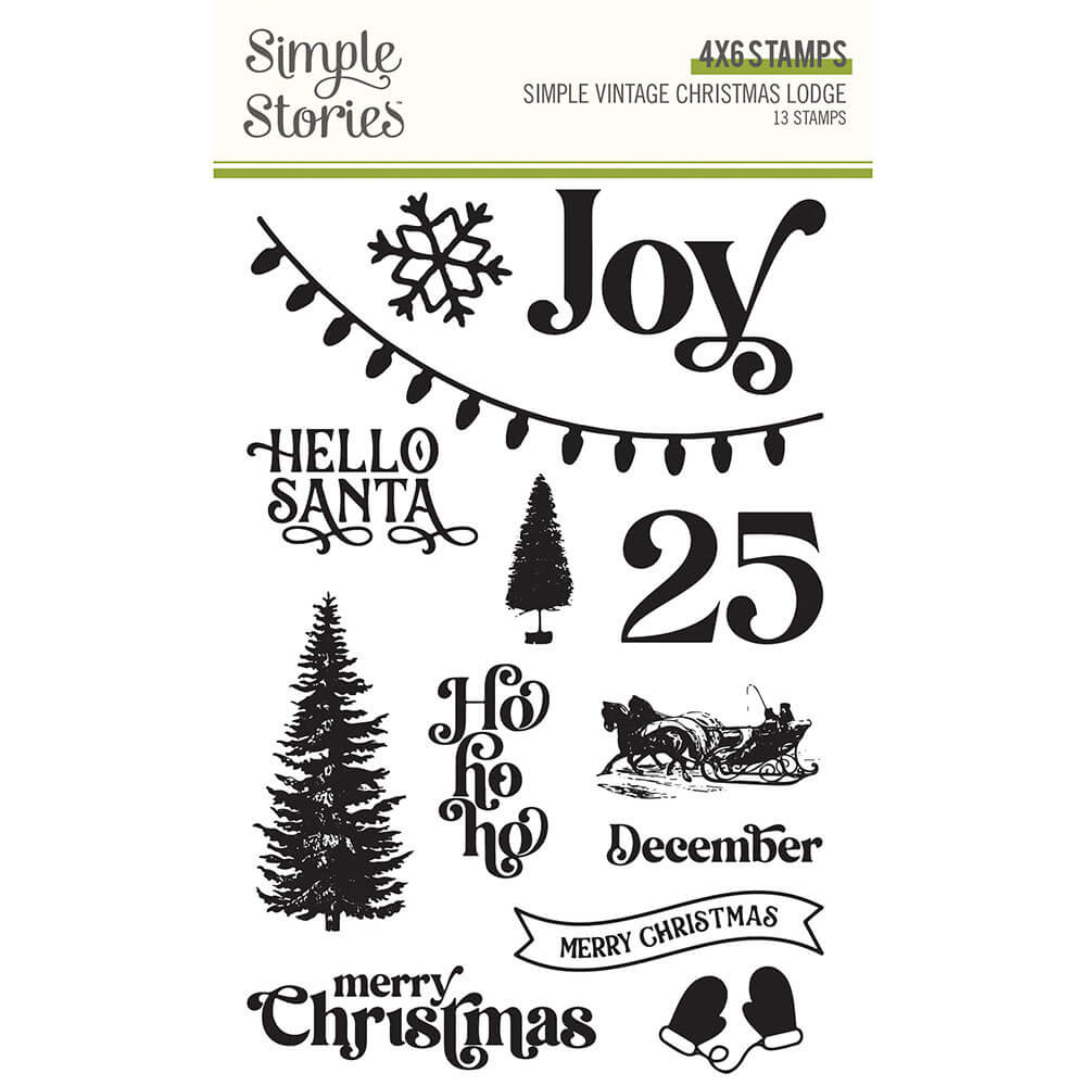 Simple Vintage Christmas Lodge - Stamps