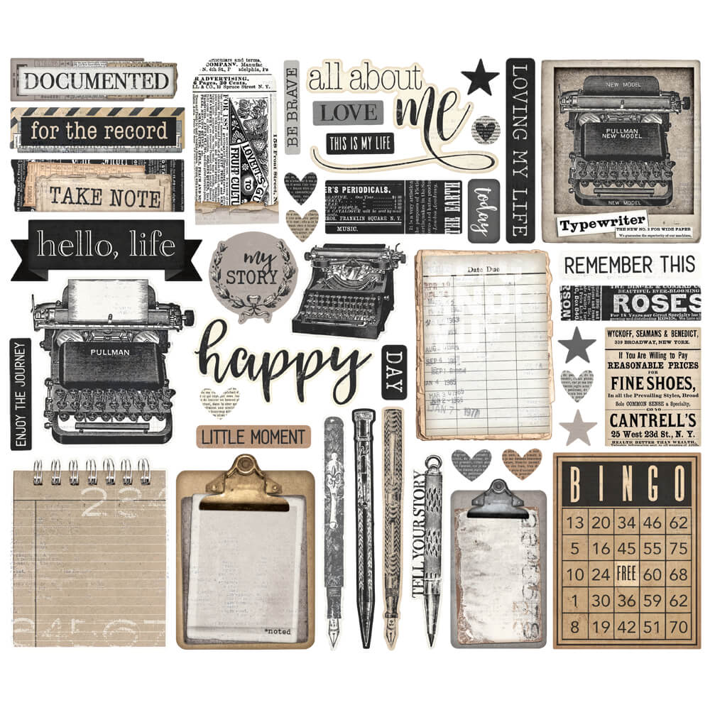 Simple Vintage Essentials - Take Note Bits & Pieces