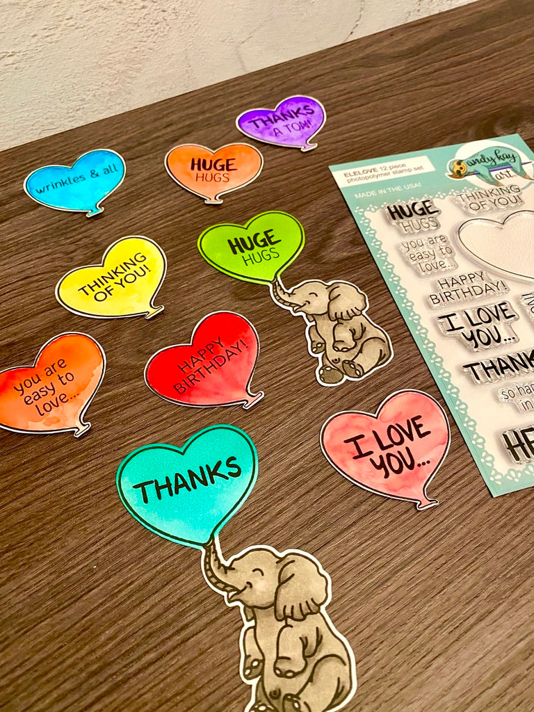 Sending Huge Hugs Stamp and Stencil Kit by Amy Sonnemann