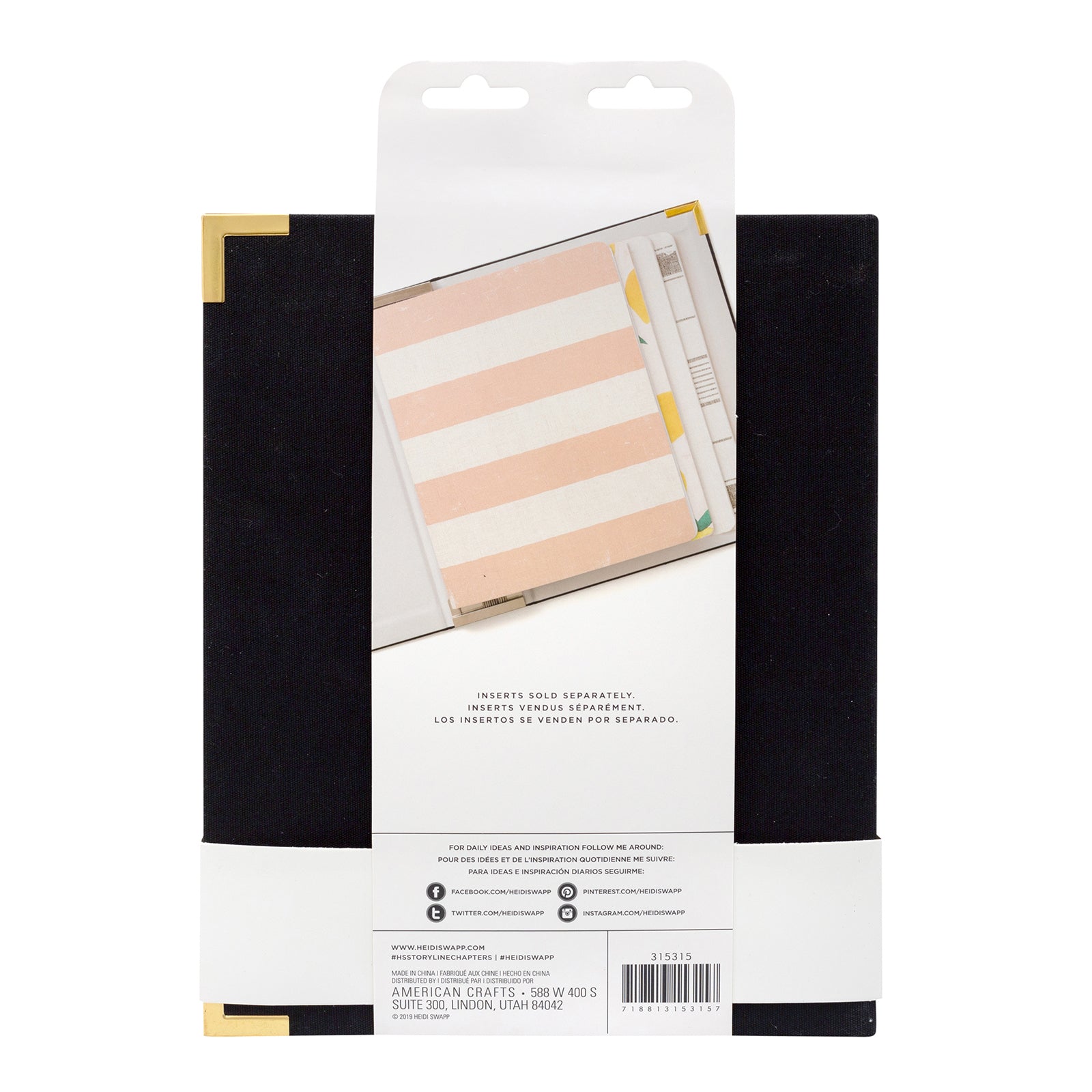 Storyline Chapters Black 'Timeless' 8x10 Album by Heidi Swapp