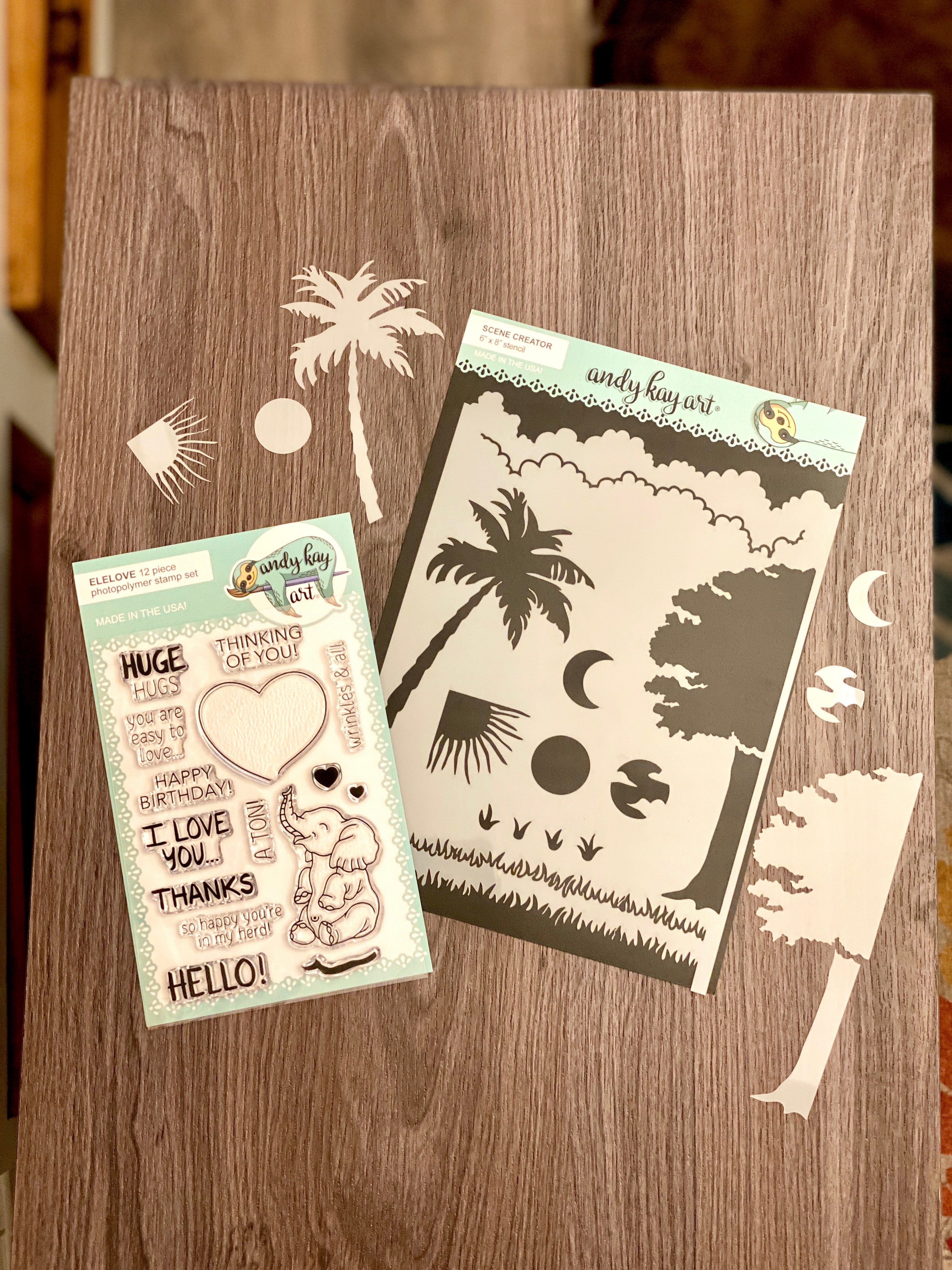 Sending Huge Hugs Stamp and Stencil Kit by Amy Sonnemann