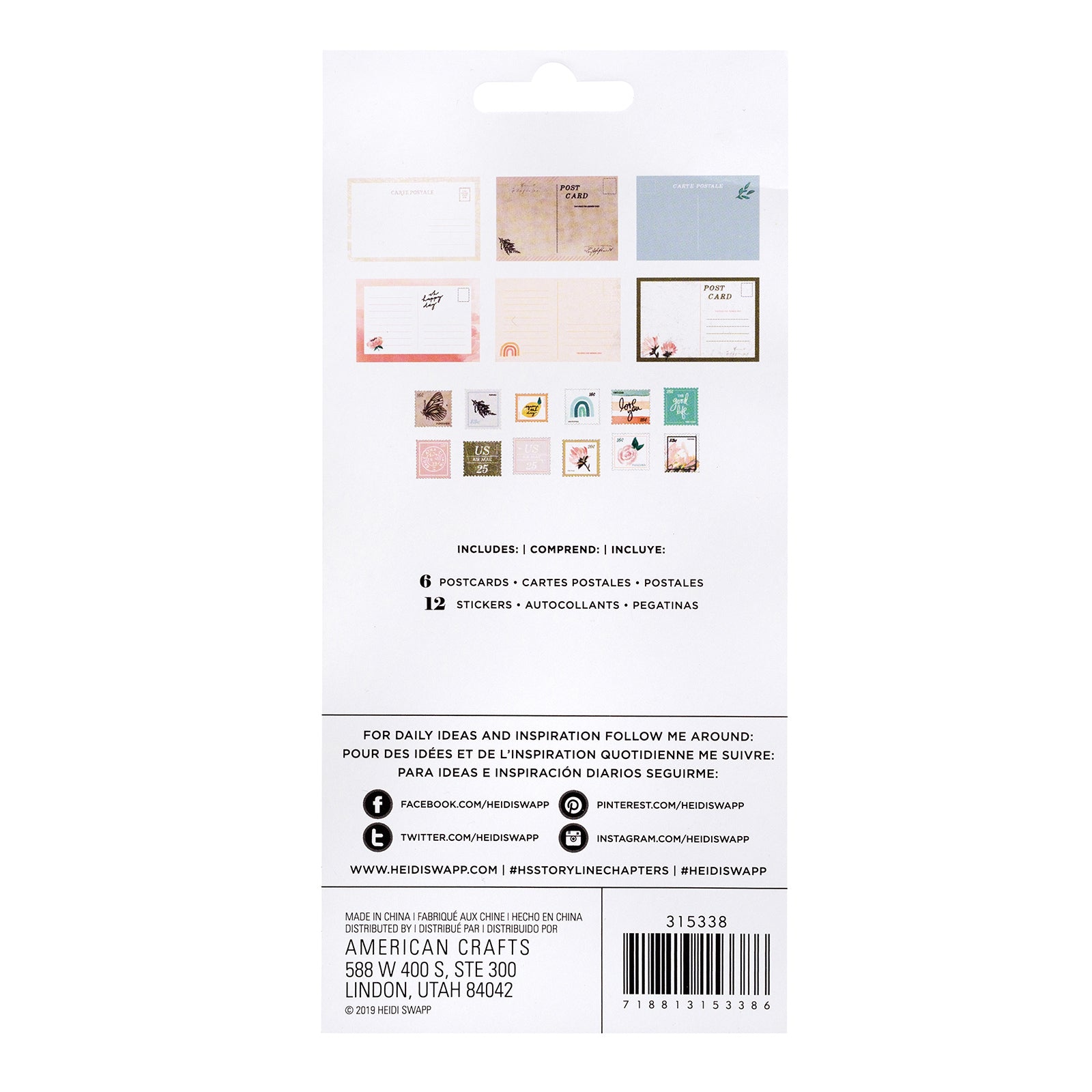Storyline Chapters Postcards & Stamp Stickers 18/Pkg by Heidi Swapp