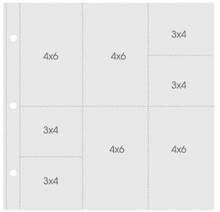 DESIGN 5 - 4X6 VERTICAL & 3X4 HORIZONTAL POCKET PAGES