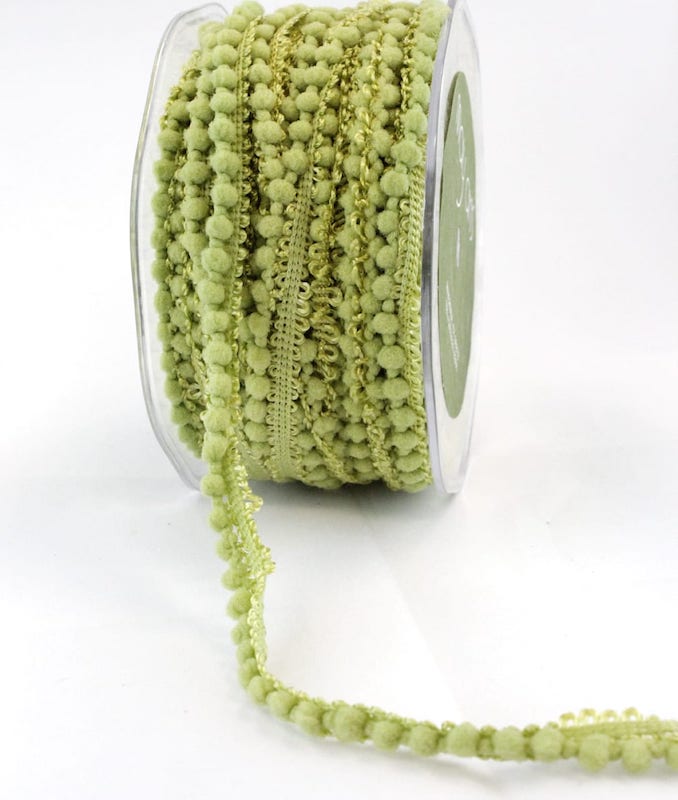 3/8 Inch Mini Pom Pom Ribbon - 1 Yard