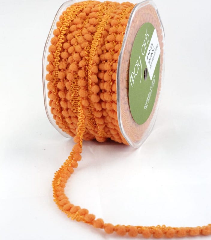 3/8 Inch Mini Pom Pom Ribbon - 1 Yard
