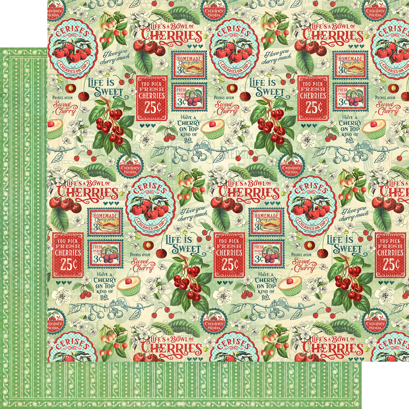 Life’s a Bowl of Cherries - 8x8 Paper Pack