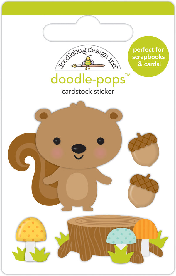 Doodle-Pops 3D Cardstock Sticker - Nutty Buddies