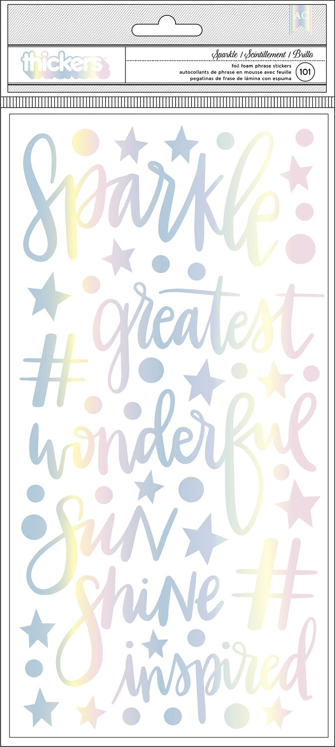 Sparkle Foil Thickers Stickers