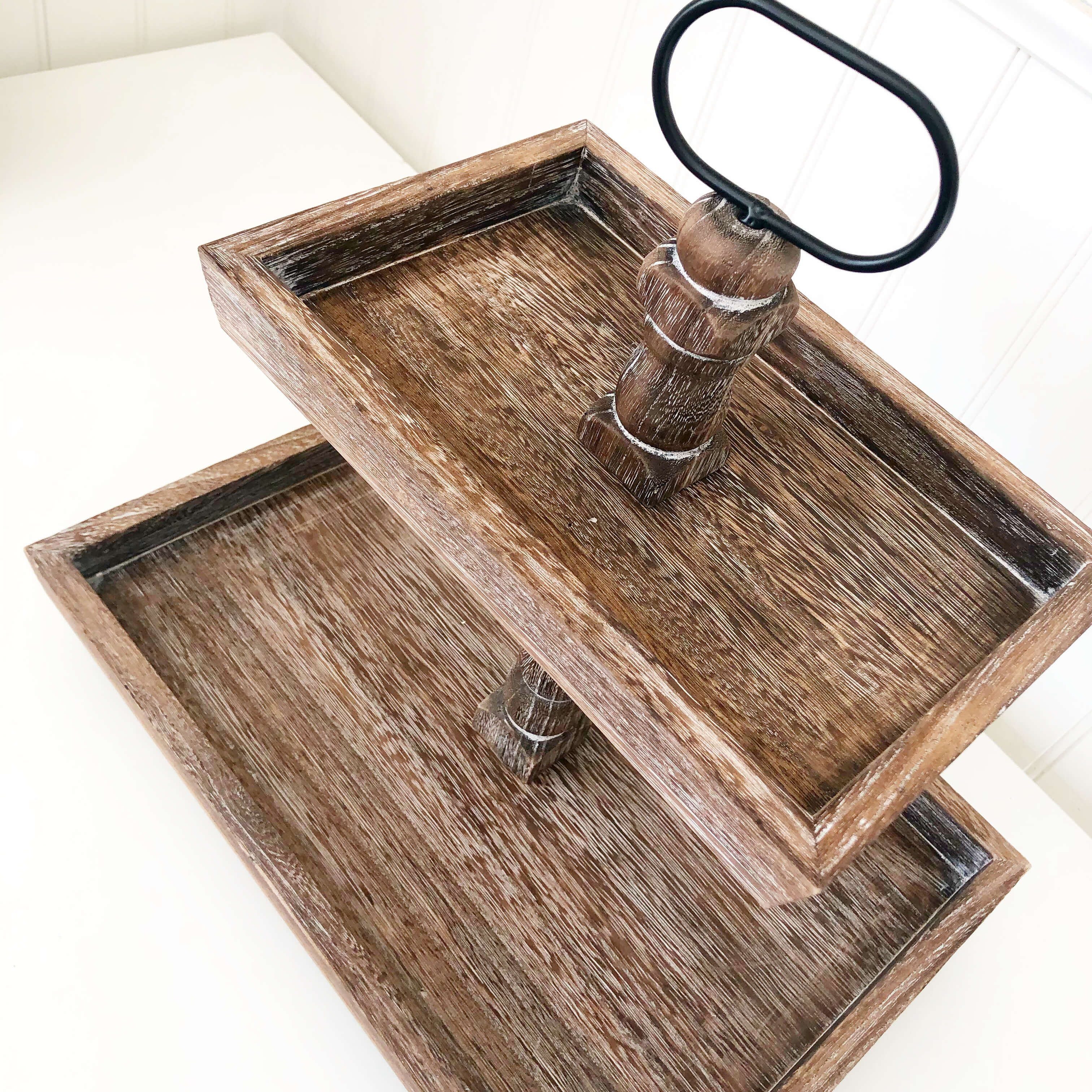 Tiered Tray - Antique Finish, Rectangle 15.75"