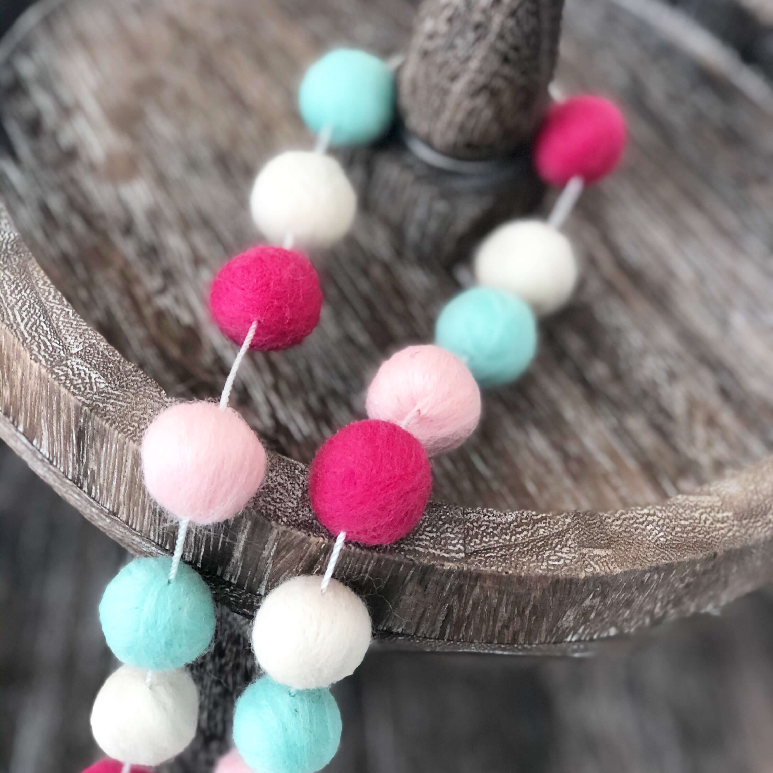 Felt Balls Garland - Valentines