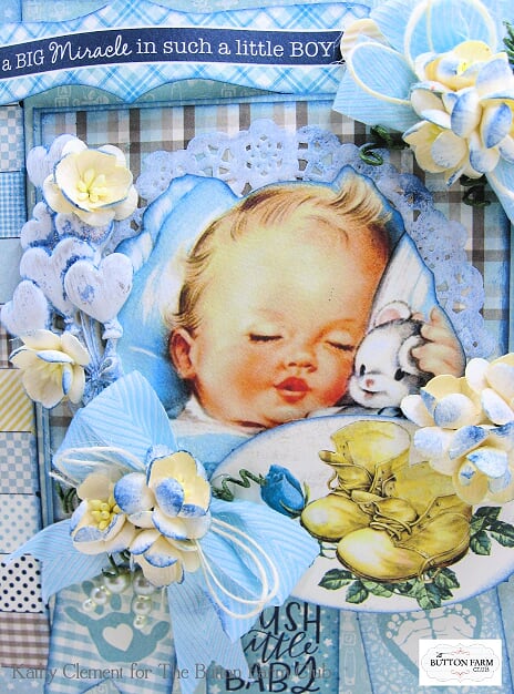 Authentique's Swaddle Baby Boy Mini Album Kit by Kathy Clement ~ Digital Tutorial