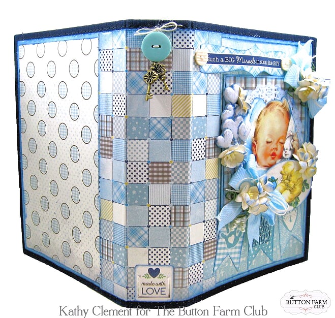 Authentique's Swaddle Baby Boy Mini Album Kit by Kathy Clement ~ Digital Tutorial