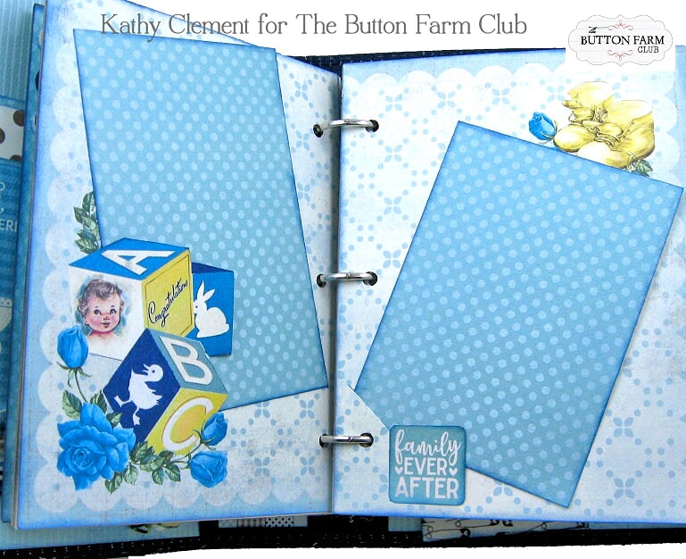 Authentique's Swaddle Baby Boy Mini Album Kit by Kathy Clement ~ Digital Tutorial