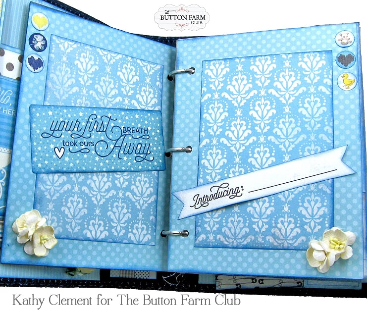 Authentique's Swaddle Baby Boy Mini Album Kit by Kathy Clement ~ Digital Tutorial