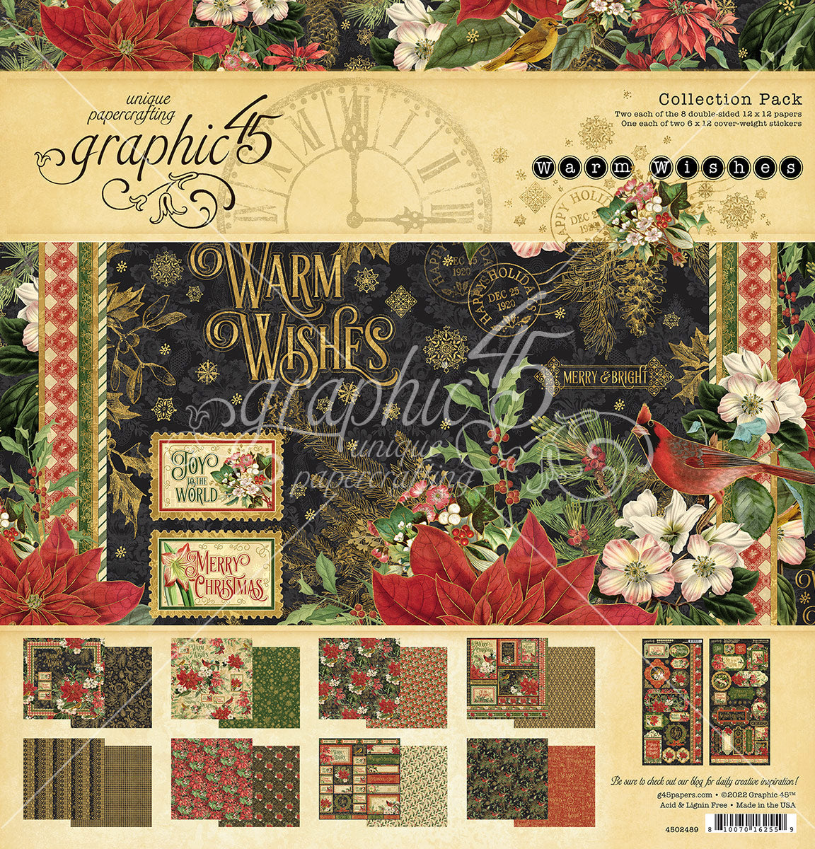 Warm Wishes Graphic 45 Collection Pack 12"X12"