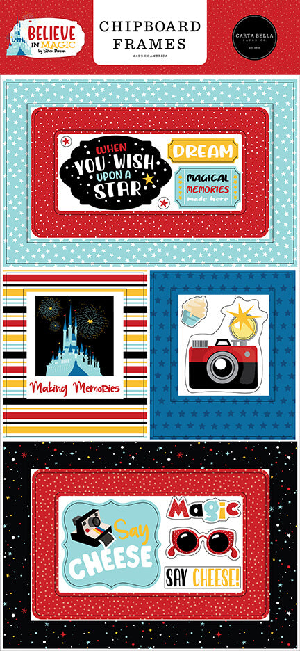 Believe In Magic 6x13 Chipboard Frames