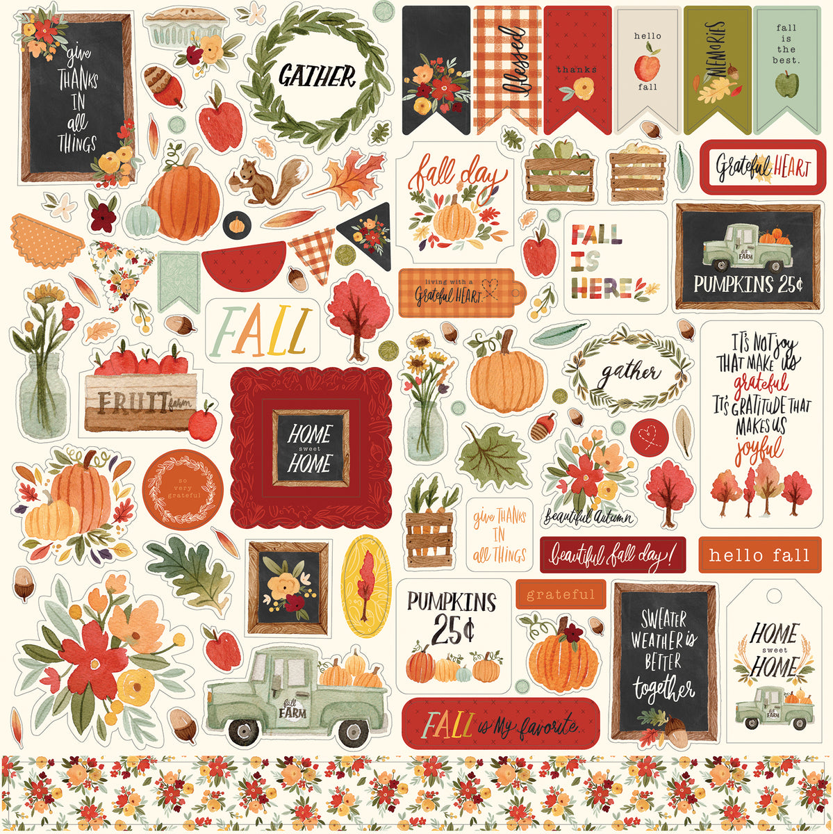 Hello Autumn Element Sticker