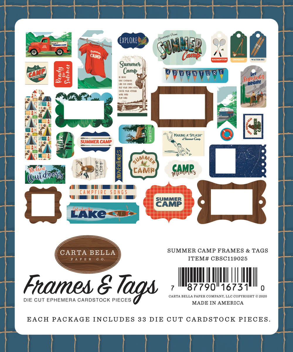 GREETINGS FROM SUMMER CAMP FRAMES & TAGS
