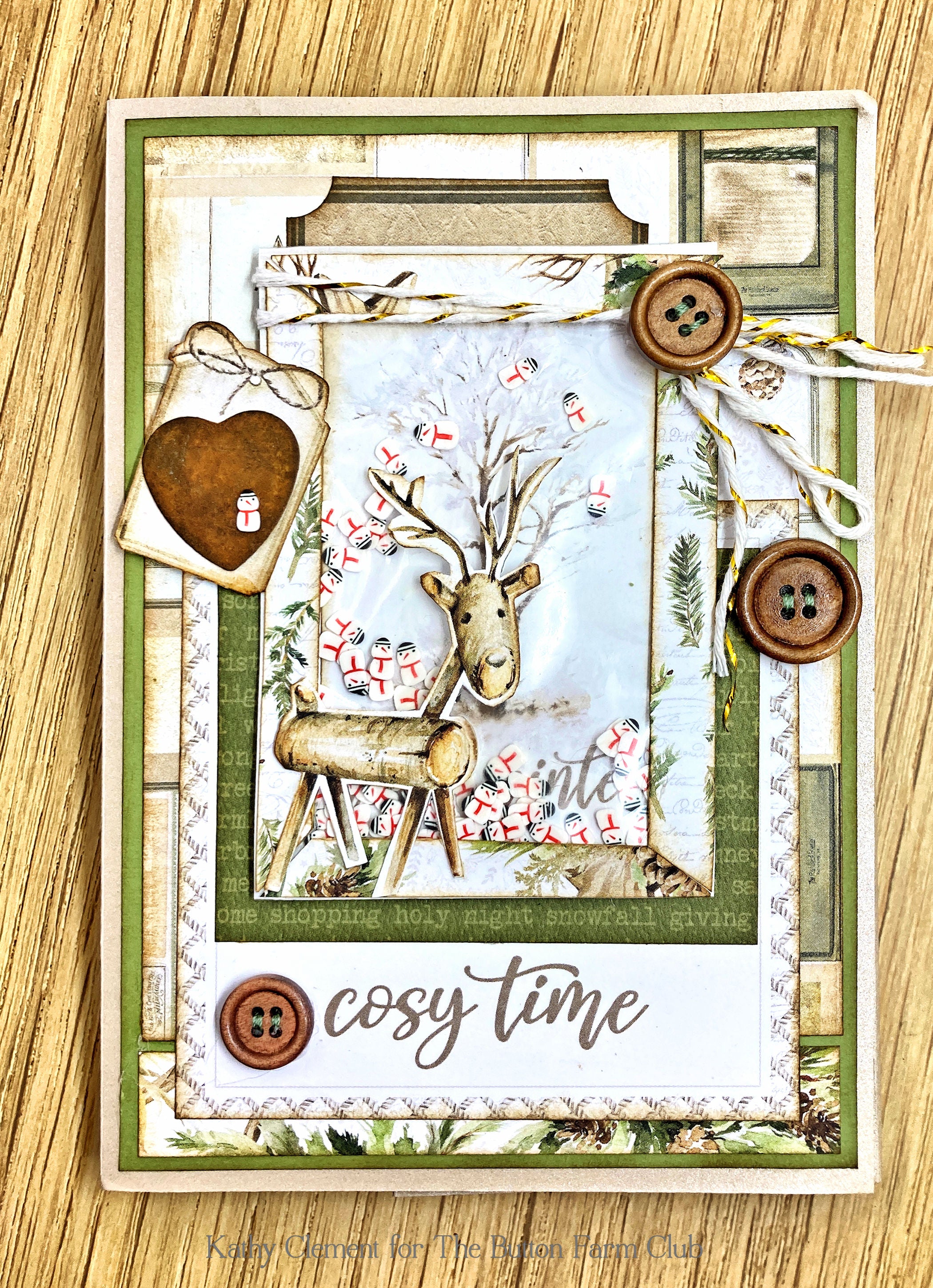 Cosy Winter Christmas Card Kit by Kathy Clement