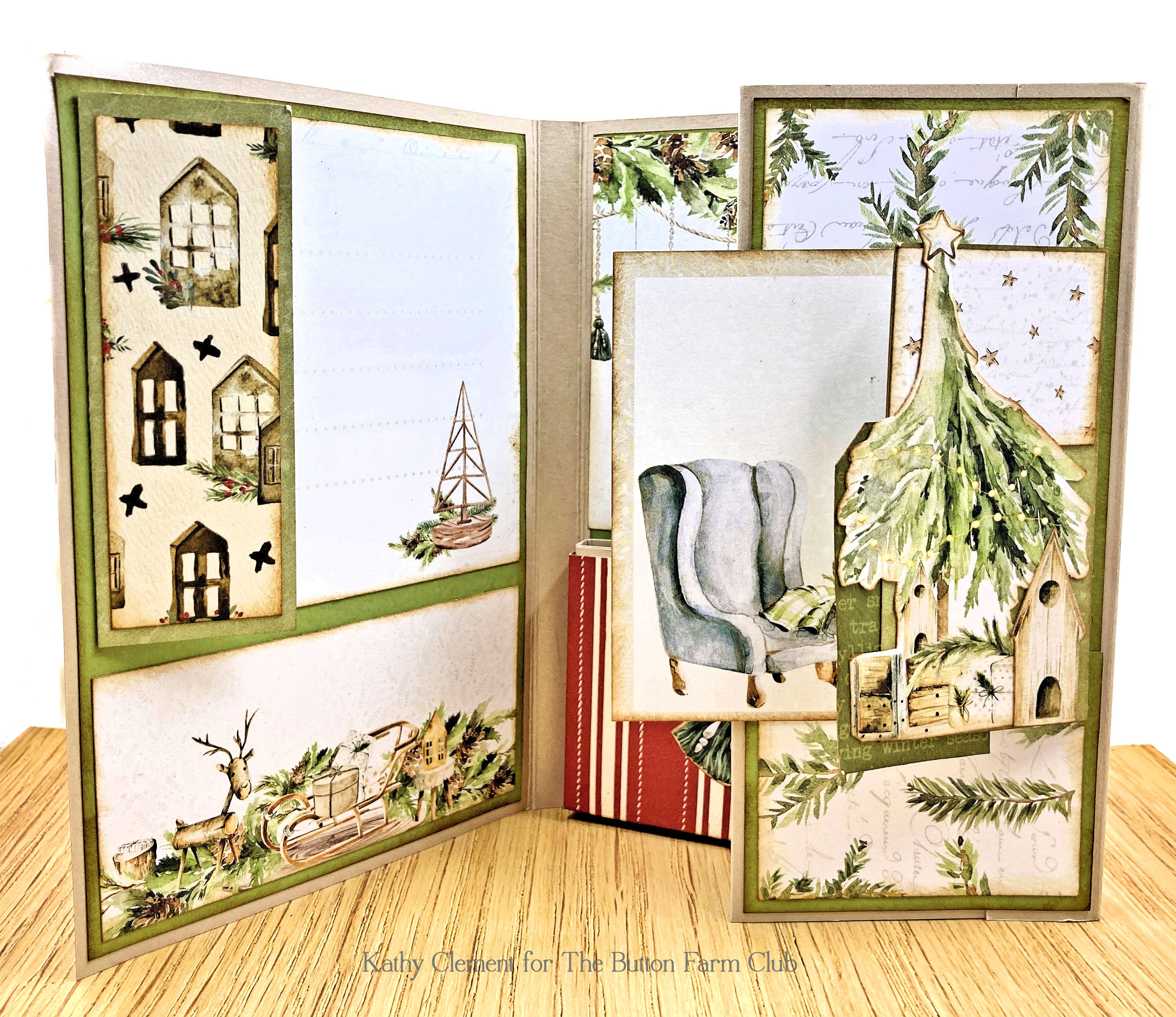 Cosy Winter Christmas Card Kit by Kathy Clement