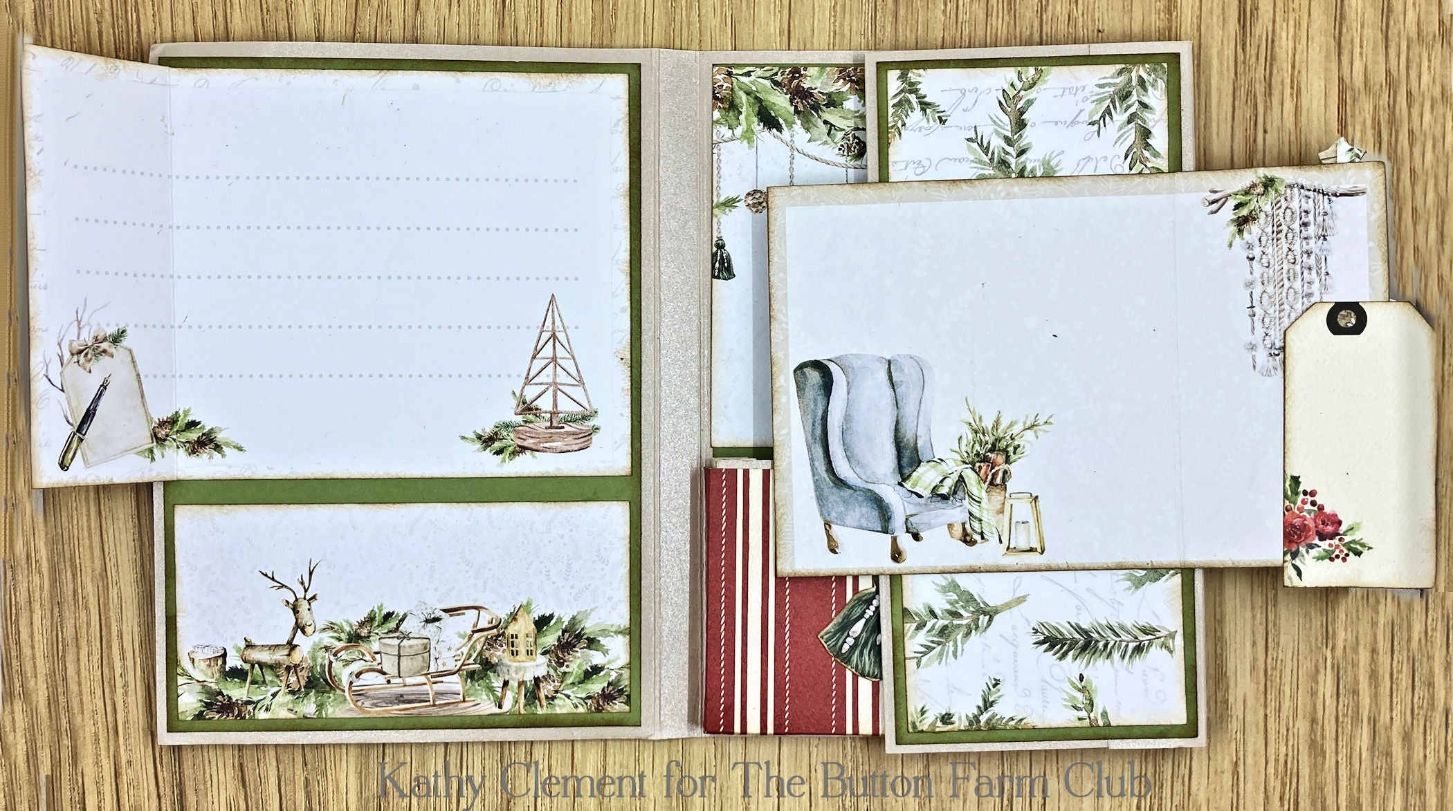Cosy Winter Christmas Card Kit by Kathy Clement