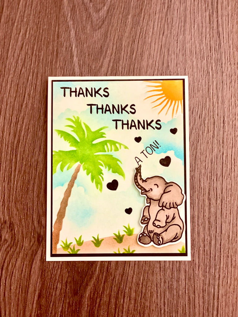 Sending Huge Hugs Stamp and Stencil Kit by Amy Sonnemann