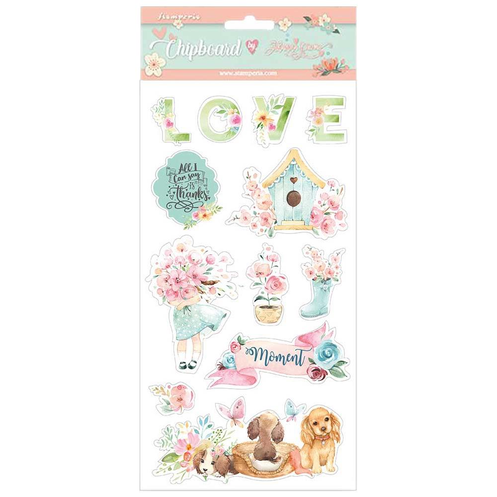 Circle Of Love Decorations Chipboard