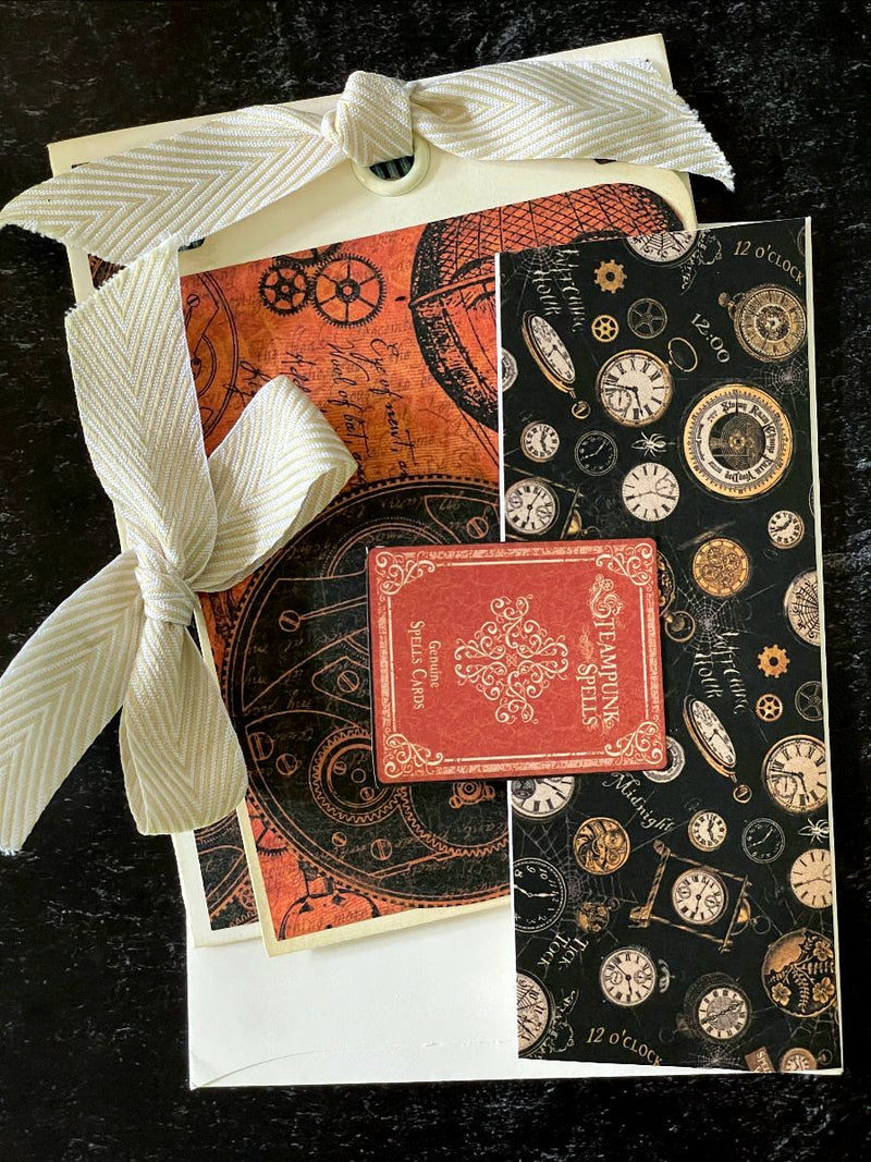 Steampunk Spells — Vintage Tag & Ribbon Card Set - Graphic 45 July Vol 7 2022