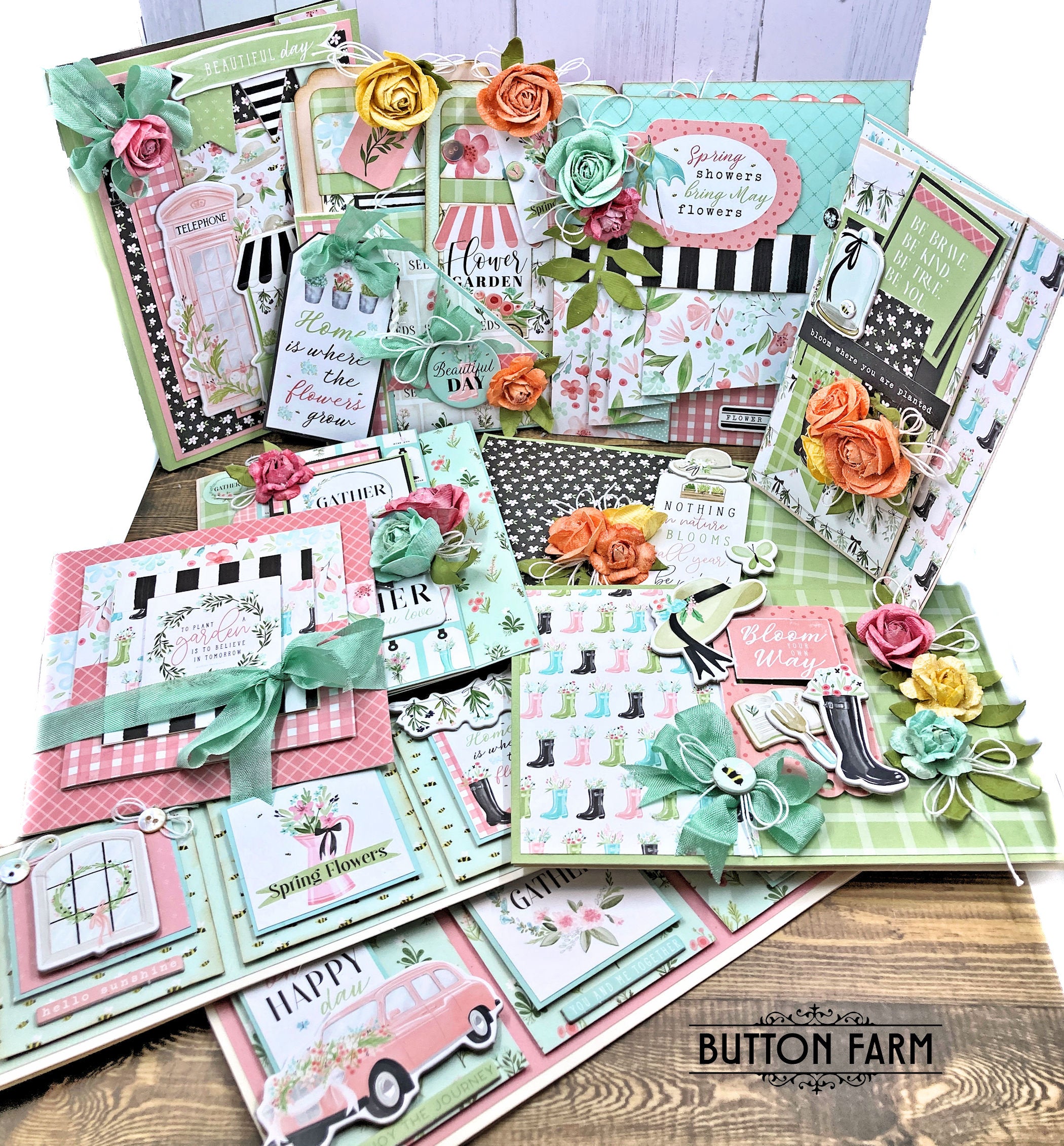 Carta Bella Flower Garden Card Kit by Kathy Clement - Digital Tutorial