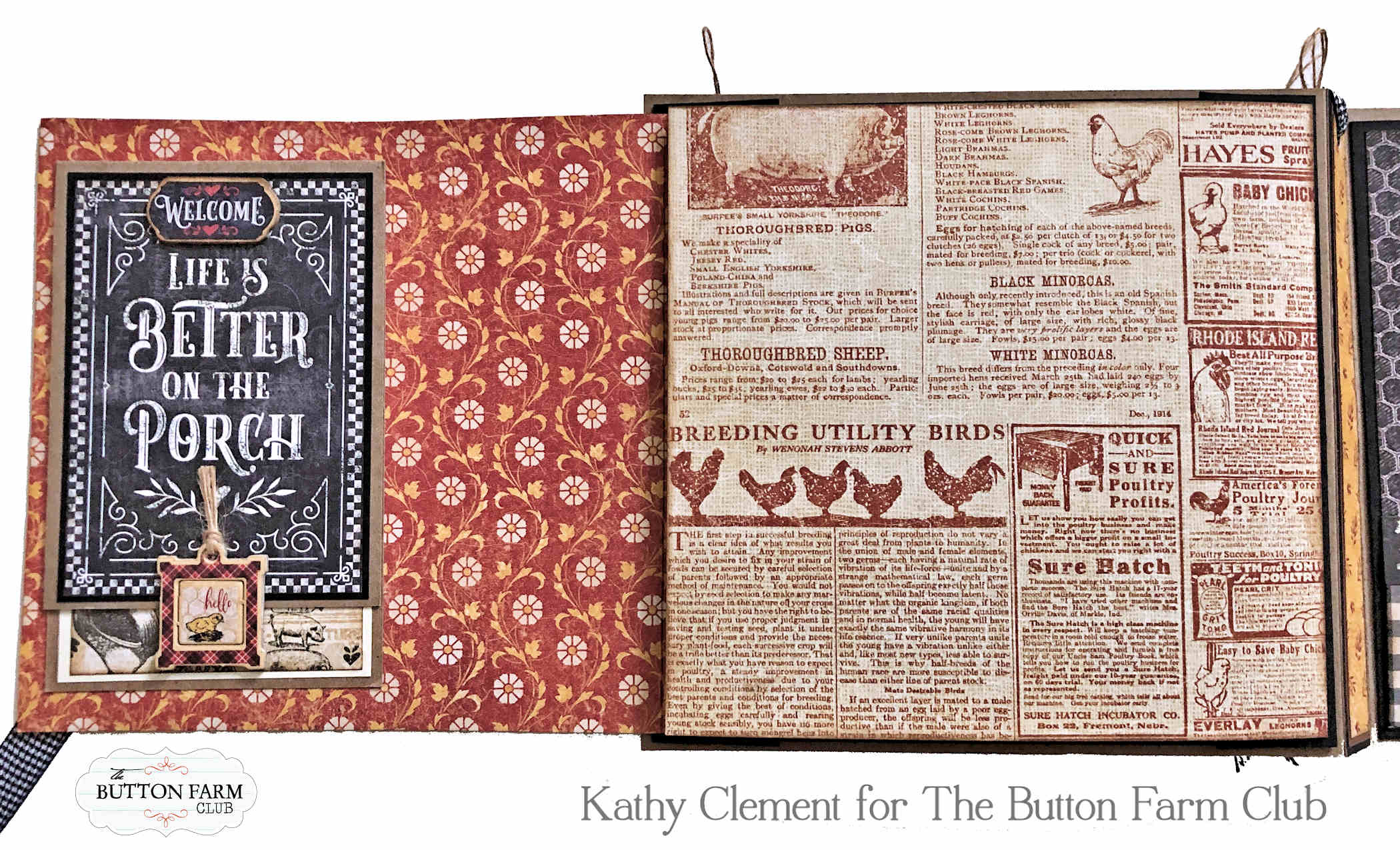 Graphic 45 Farmhouse Folio by Kathy Clement - Digital Tutorial