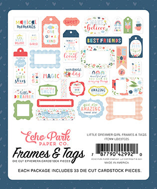 Little Dreamer Girl Frames & Tags