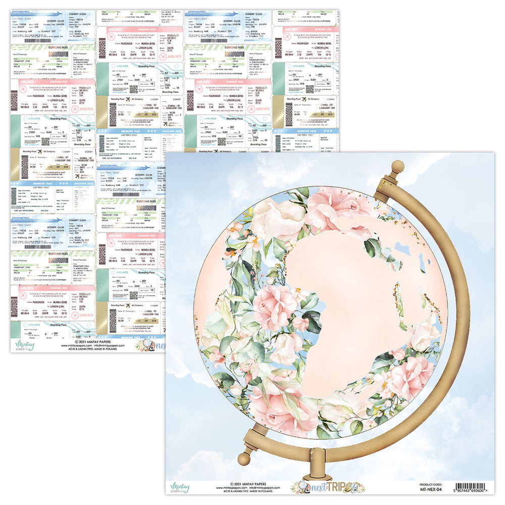 Next Trip 12x12 Double Sided Card Stock