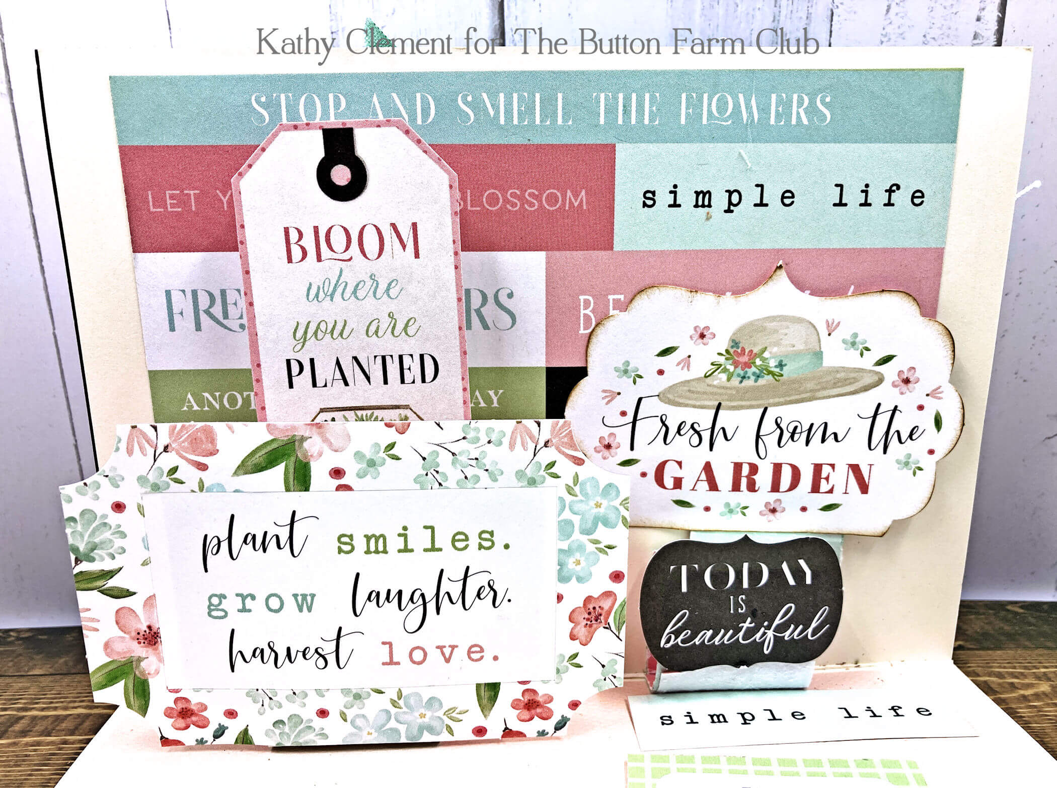 Carta Bella Flower Garden Card Kit by Kathy Clement - Digital Tutorial