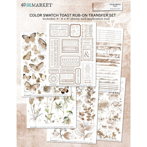 Color Swatch Toast Collection - 6 x 8 Rub-On Transfers
